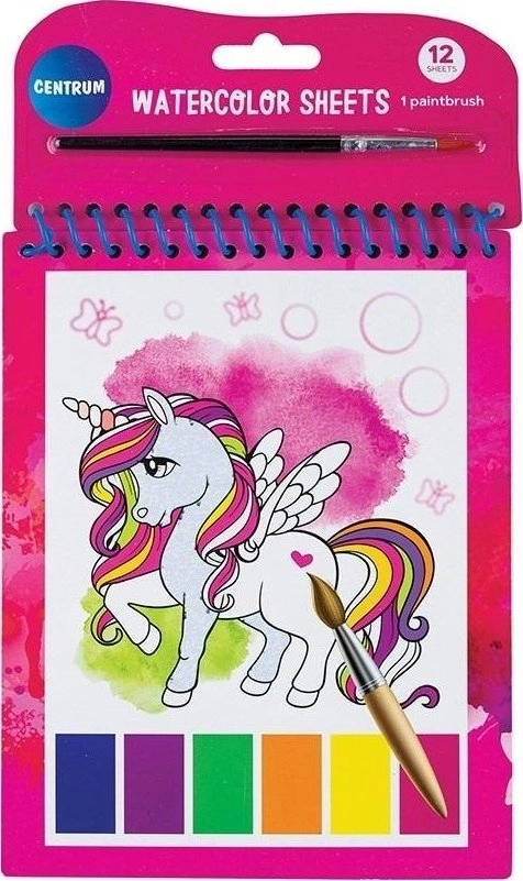 Coloring book for painting with water