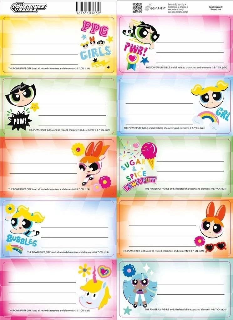 Teka Stickers for notebooks The Powerpuff