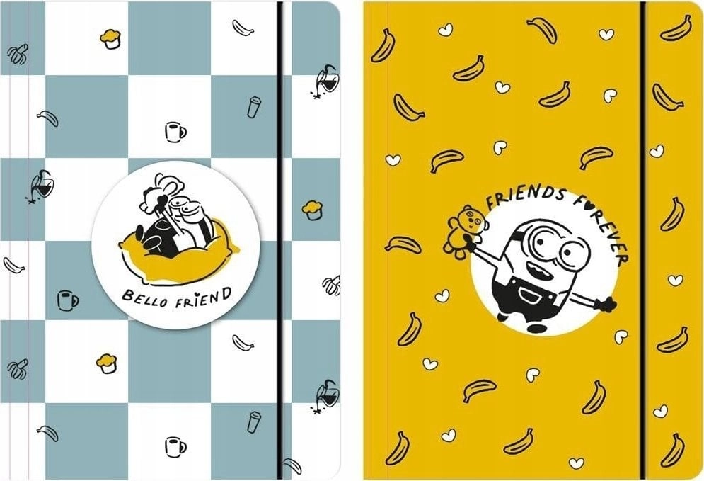 A4 Minions folder with elastic band