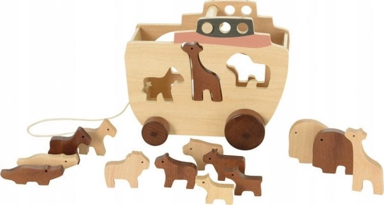 Wooden pullable Noah`s Ark sorter 5420023043658