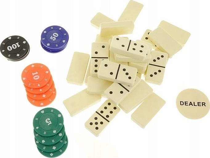 Dominoes in a bucket with 45