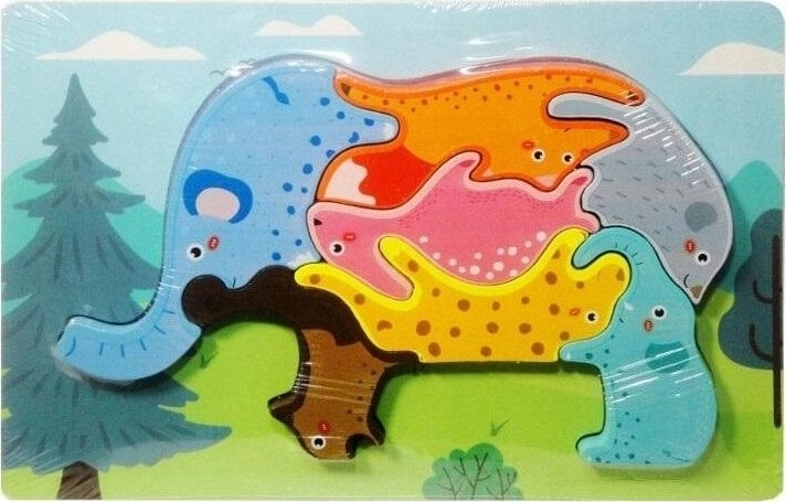 Wooden puzzle Wild animals 5902496189915 614594