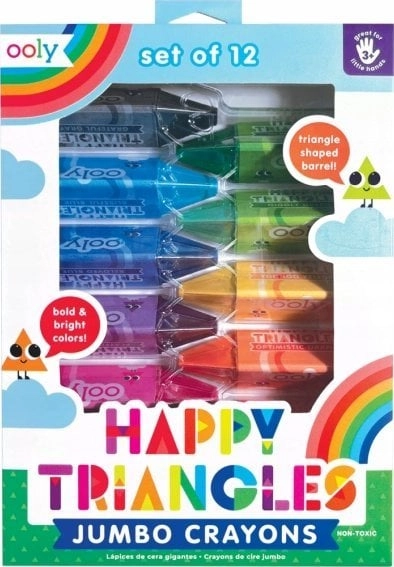 Kredki trójkątne jumbo Happy Triangles 12szt