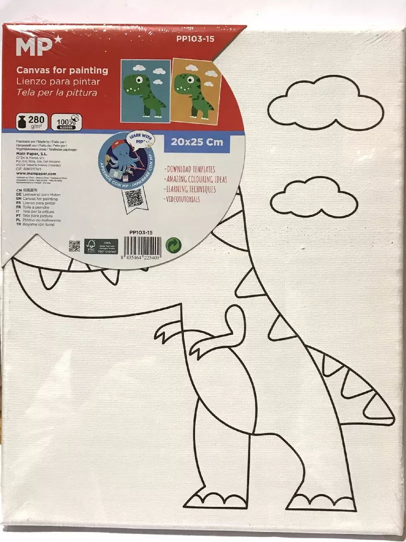 Dinosaur painting canvas 20x25 621290 8435464225409