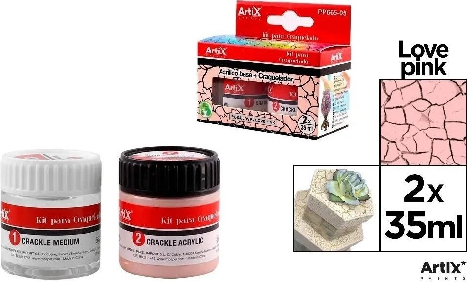Pink acrylic paint 35ml + forming