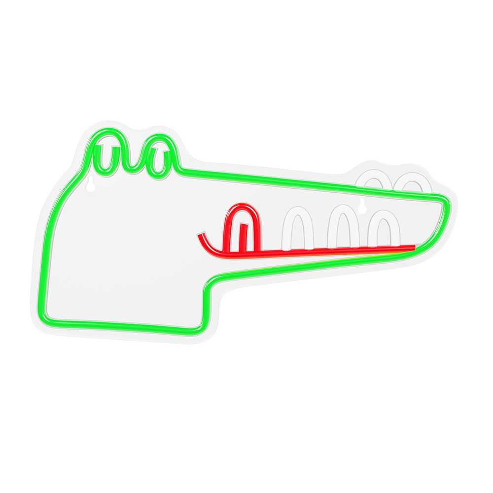 Neon LED JURASSIC CROC green FLNJ03