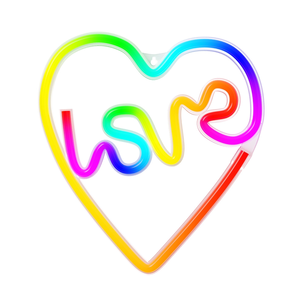 Neon LED RGB LOVE IN HEART