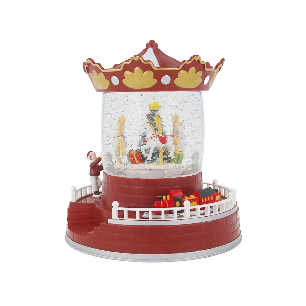 FLX-4 Forever Light Christmas Snow Carousel