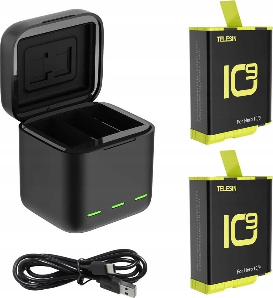 Telesin Three-channel charger for GoPro Hero