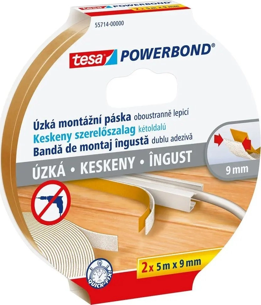 Tesa Powerbond Schmal 2 x 5m