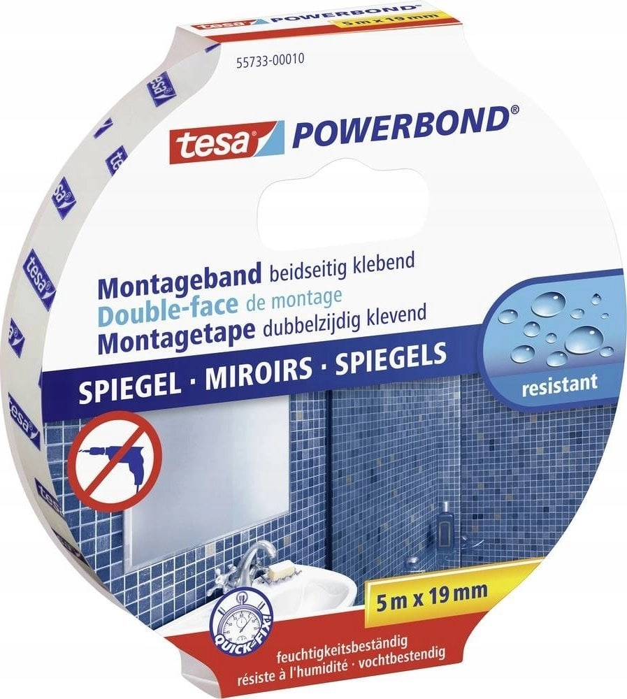 Tesa Powerbond mounting tape mirror 5m