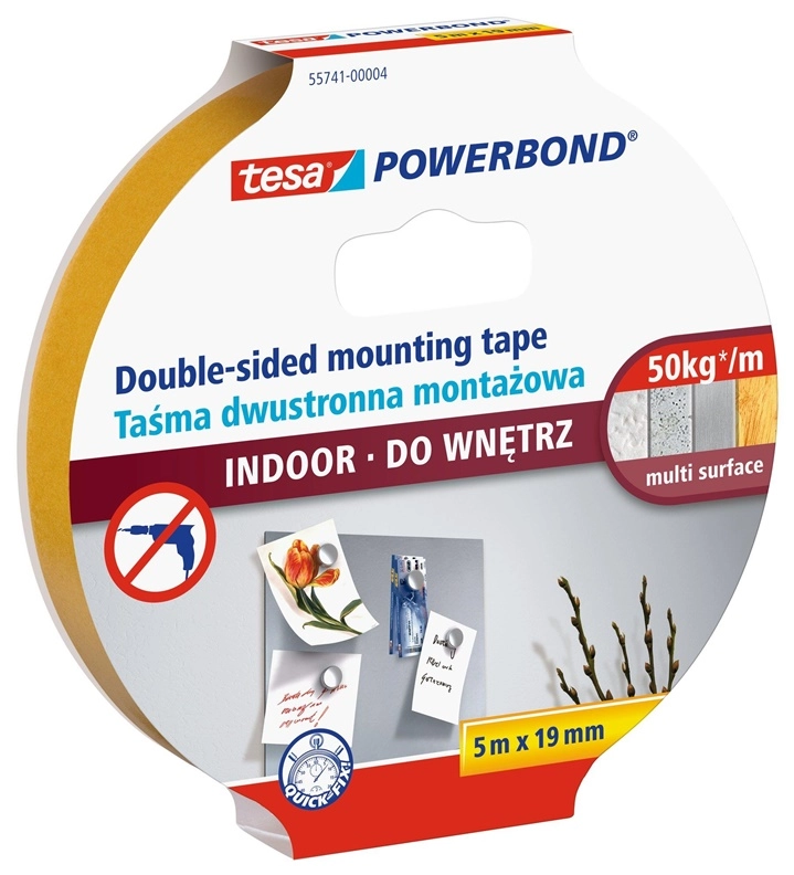 Tesa Indoor mounting tape transparent 5m