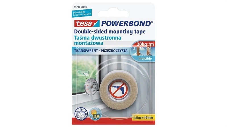 Tesa mounting tape transparent 1.5m