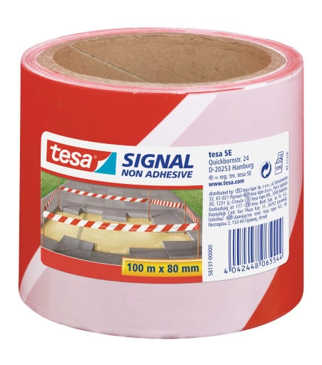 Tesa Signal barrier tape non-adhesive 100m