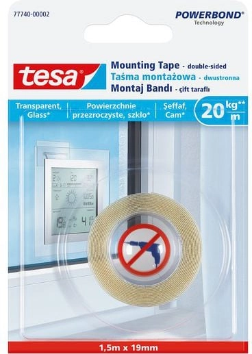 Tesa mounting tape transparent 19mm x