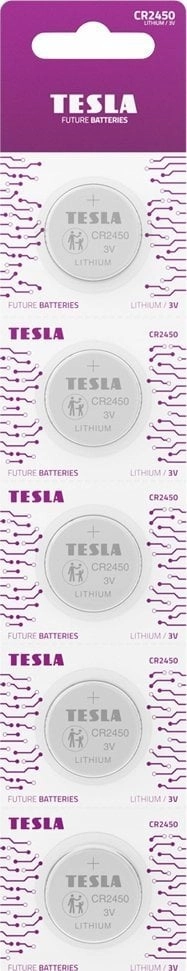 Tesla TESLA battery CR2450 lithium 5-pack