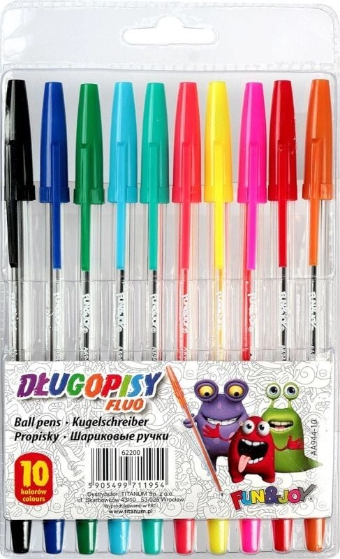 BALLPOINT 10 COL FLUO MIX AA944