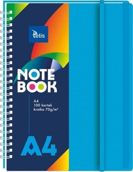Notebook A4/100K grid PP blue AL459TET