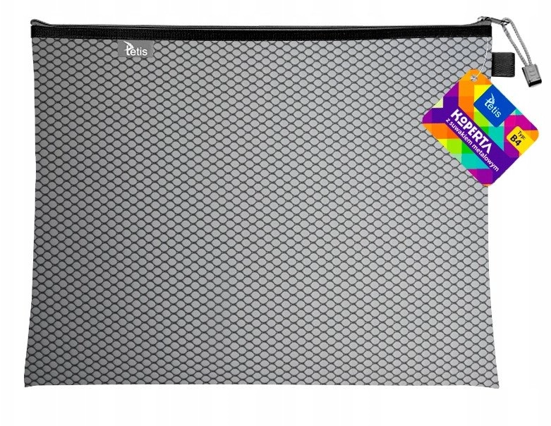 B4 envelope with black metal zipper