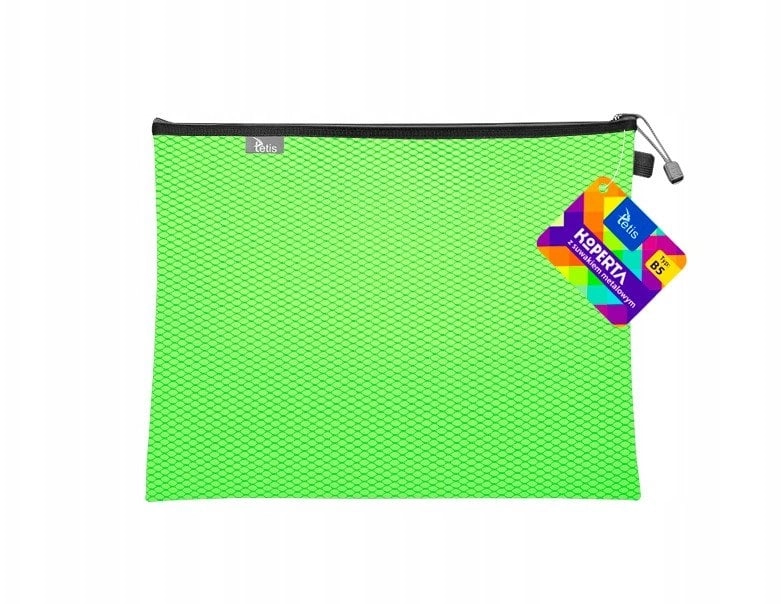B5 envelope with a green metal