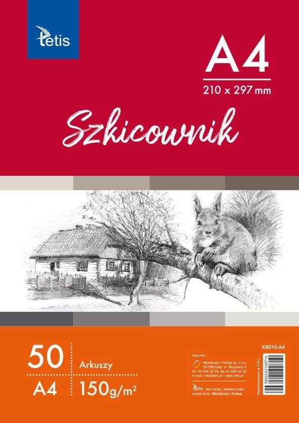 Tetis Sketchbook A4 50k white KB010-A4