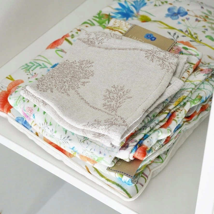 Texpol 90474-BAMBOO-LINEN DIAPER 30X30 CM-WILD DILL