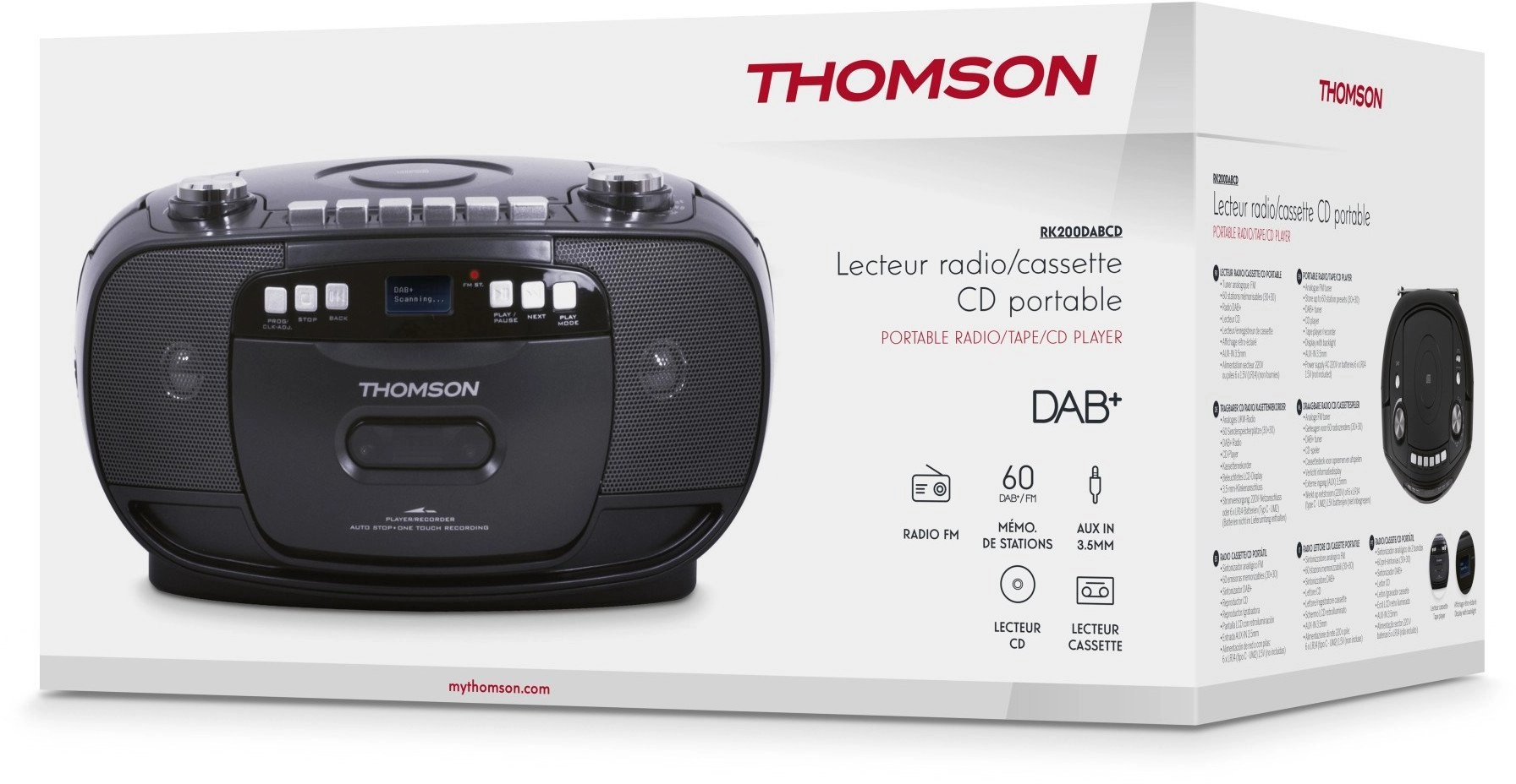 Thomson DAB+ RK200DABCD CD radio 3499550379334