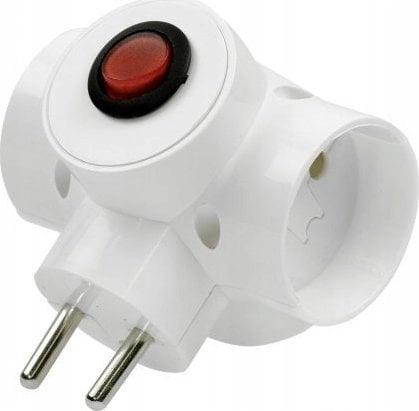 Splitter with 3 sockets b/earth and