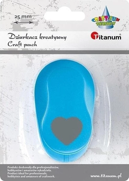 Hole punch with a 25mm heart
