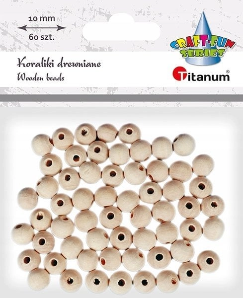 Titanum Round wooden beads 60 pcs