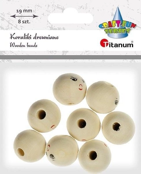 Titanum Round wooden beads with a