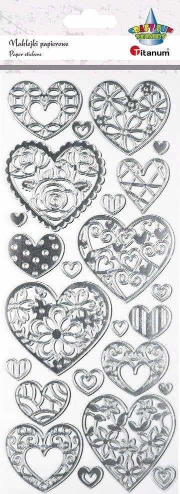 Titanum Paper heart stickers with mix
