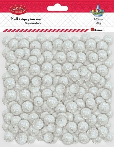 Titanum Styrofoam balls mix white 20g