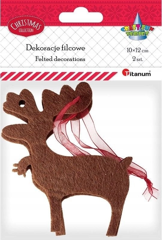 Titanum Felt reindeer pendants 2 pcs