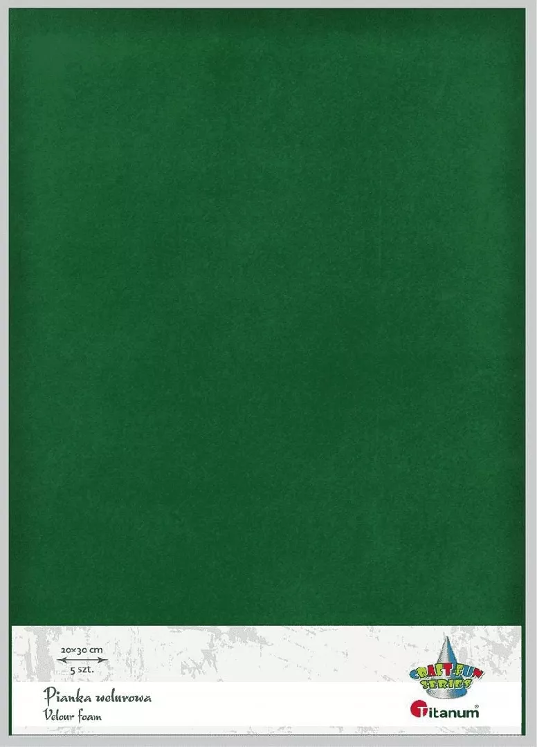 Velor foam 20x30cm green 5 pcs
