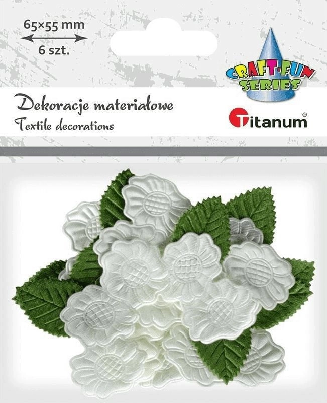 Titanum Ozdoba materiałowa Kwiaty gardenii 6szt
