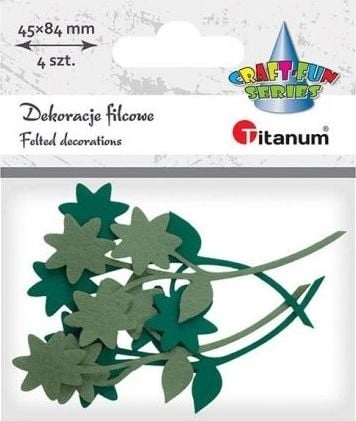 Titanum Filcowe kwiatki z gałązką mix