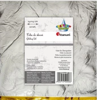 Silver gilding foil  sheet 14x14cm  10