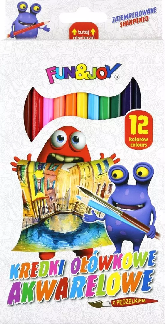 Watercolor pencils with a brush  12