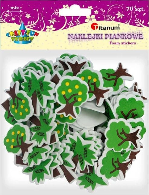 Tree foam stickers  mix  70 pcs