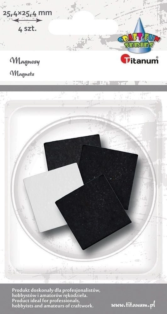 Titanum Magnesy samoprzylene kwadratowe 25 4x25