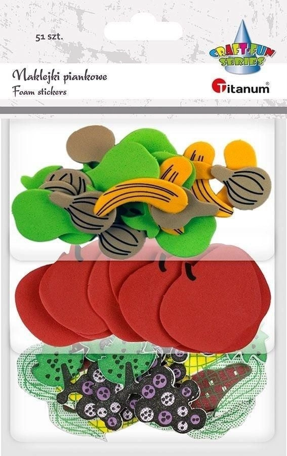 Foam stickers  fruit and vegetables mix