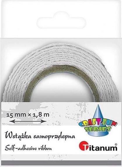 Cotton lace ribbon 15mmx1.8m white