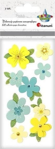 Self-adhesive decorations 3D flowers mix 7