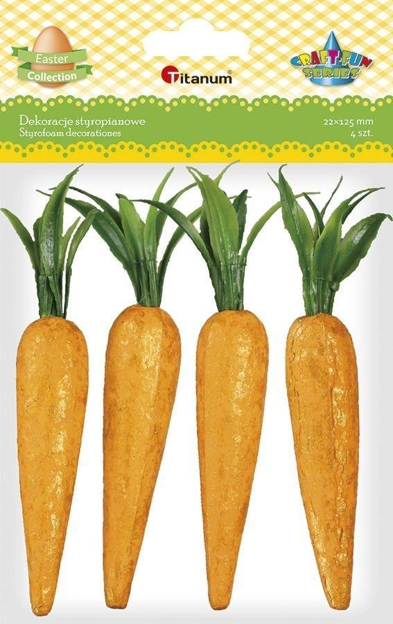 Styrofoam carrots 22x125mm 4 pcs 475088