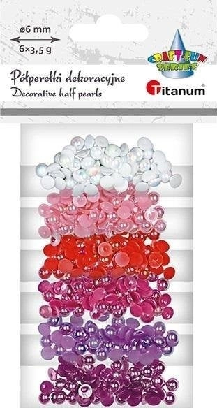 Titanum Plastic beads  half ball  6