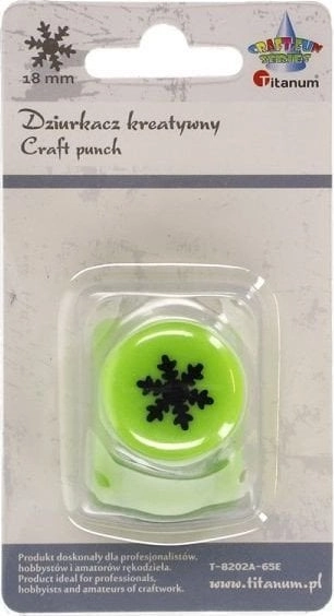 Hole punch with 18mm snowflake motif