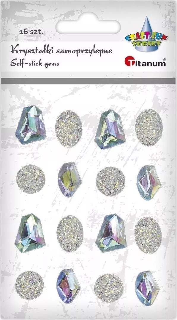 Titanum Self-adhesive crystals  silver stones  mix