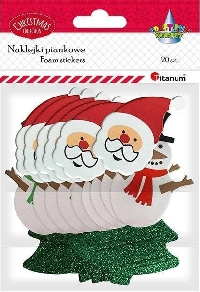 Christmas head foam stickers 20 pcs