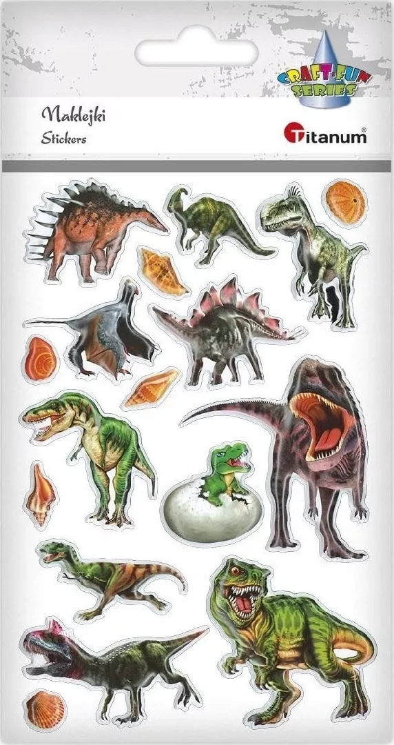 Titanum Stickers convex soft dinosaurs mix